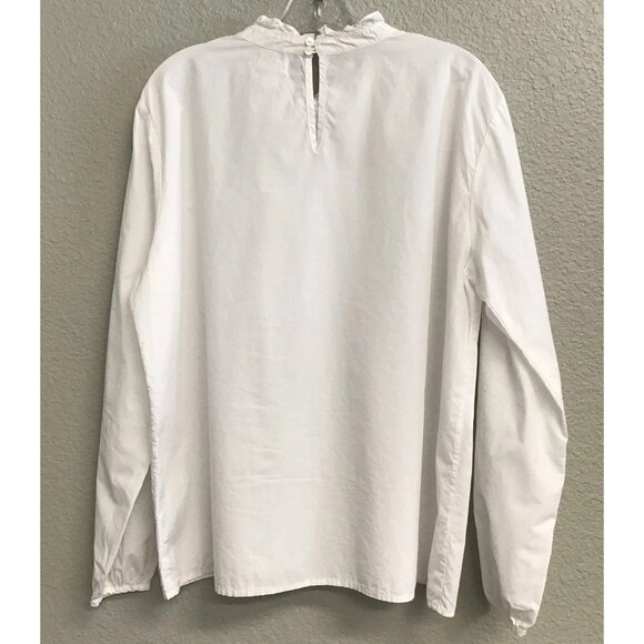 VELVET Graham & Spencer White Pintuck Blouse High Neck Women’s Size XL - Picture 9 of 10